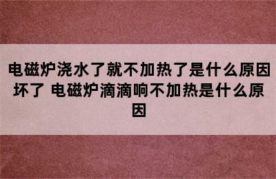 电磁炉浇水了就不加热了是什么原因坏了 电磁炉滴滴响不加热是什么原因